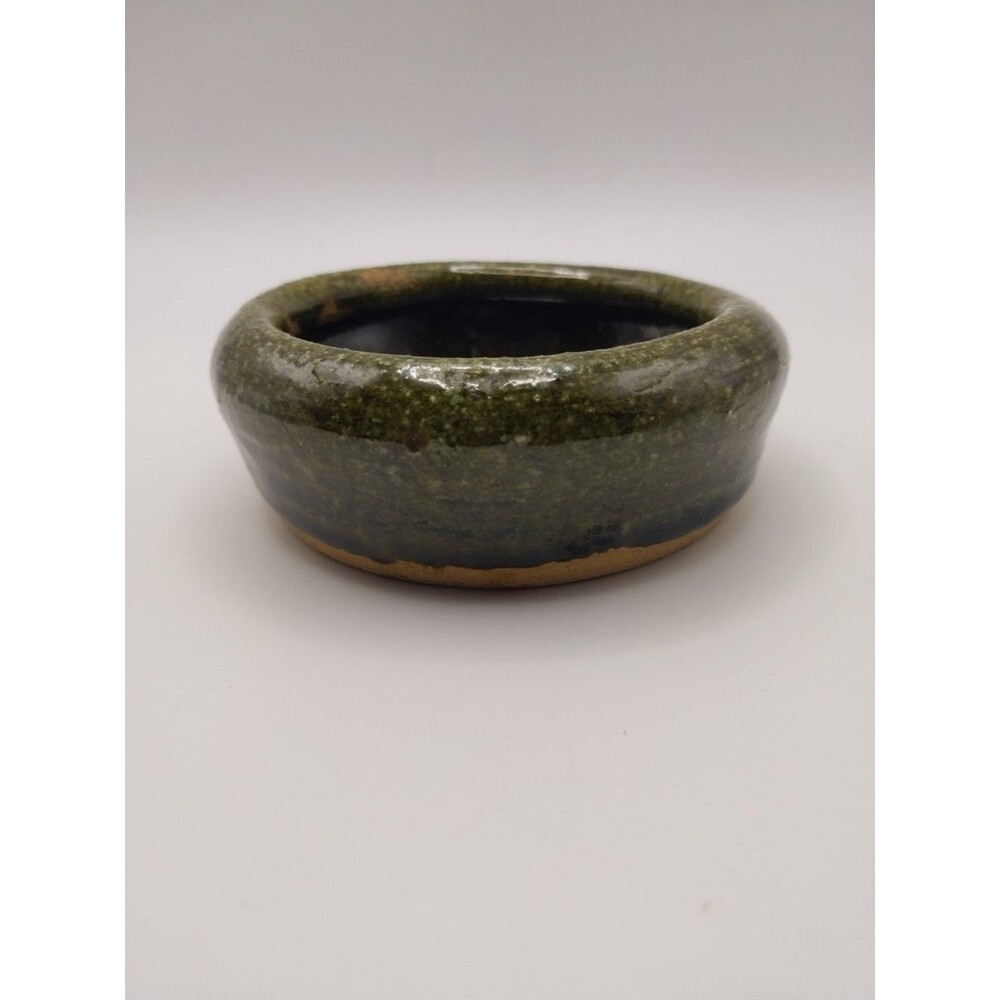Ceramic Pottery Trinket Green Glaze Decorative Glazed Home Decor Accent